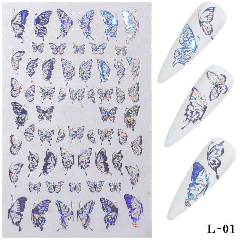 Silver Butterfly Stickers