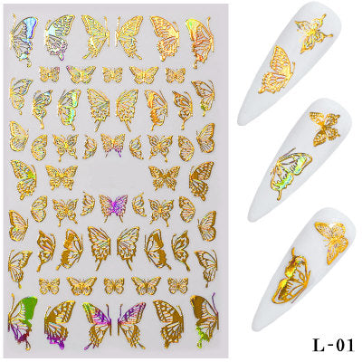 Gold Butterfly Stickers